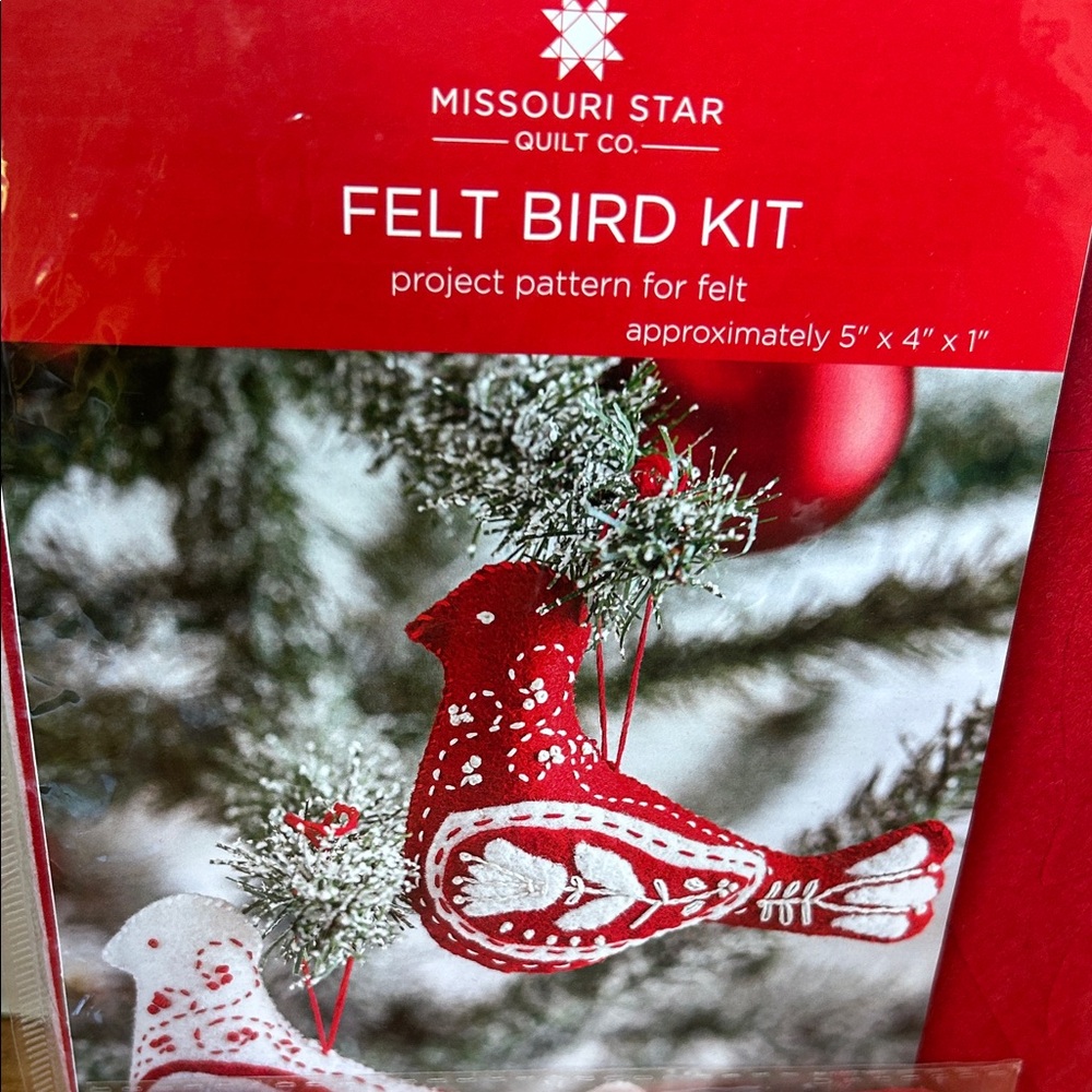 Missouri Star Quilt Co. Red and White Felt Bird Kit